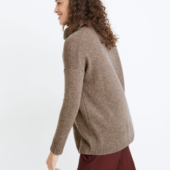 NWT (Re)sourced Cashmere Turtleneck Tunic Sweater / heather mink / small - Picture 12 of 13